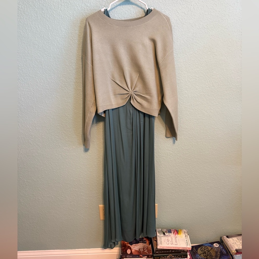 Anthropologie Gemini twofer sweater + dress set plus size 1x